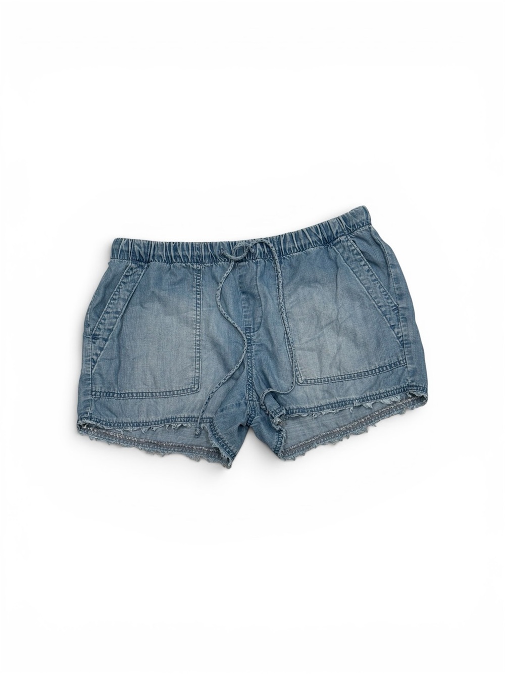 Bella Dahl Chambray Light Denim Frayed Shorts Small